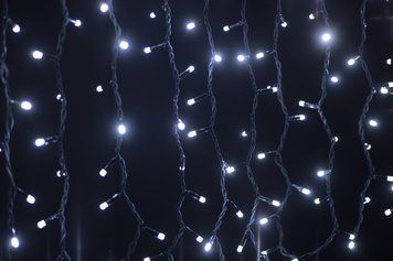 Гирлянда уличная LUMION штора 456LED 2x1,5m 230V цвет белый холодный/черный IP44 EN