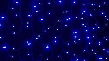 Гирлянда уличная LUMION штора 456LED 2x1,5m 230V цвет синий/черный IP44 EN