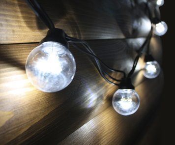 Світлодіодна ретрогірлянда лампочки Lumion 30 ламп зовнішня колір білий холод