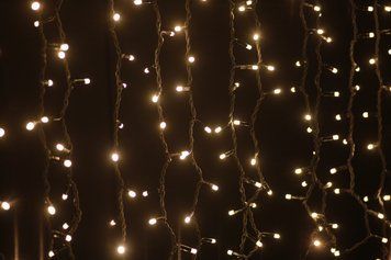 Гирлянда уличная LUMION штора 456LED 2x1,5m 230V теплый белый/ черный IP44 EN