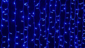Гірлянда вулична LUMION штора 288LED 1,5x1m 230V колір синій/чорний, IP44 EN