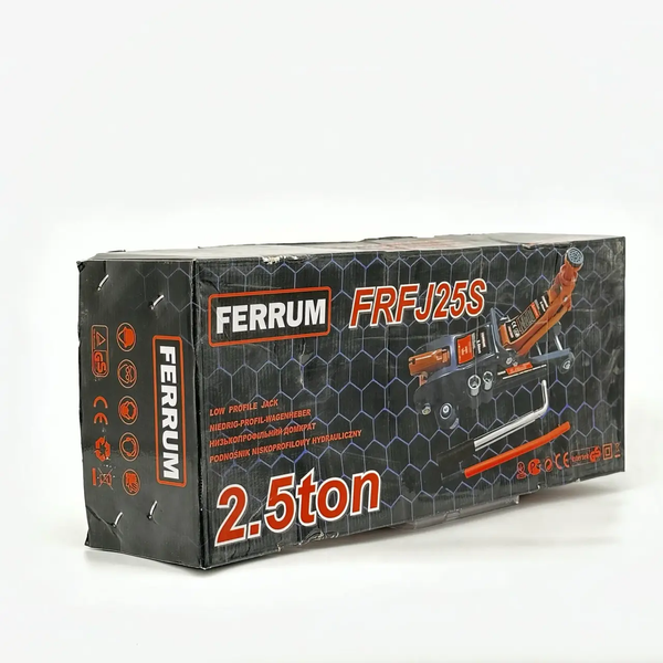 Гідравлічний домкрат FERRUM FRFJ25S (балонний ключ + 2 головки)