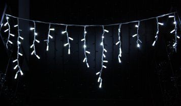 Гирлянда уличная бахрома LUMION 90Led 2x0,5m 230V&nbsp;белый холодный /белый мерцает 9LED IP44 EN